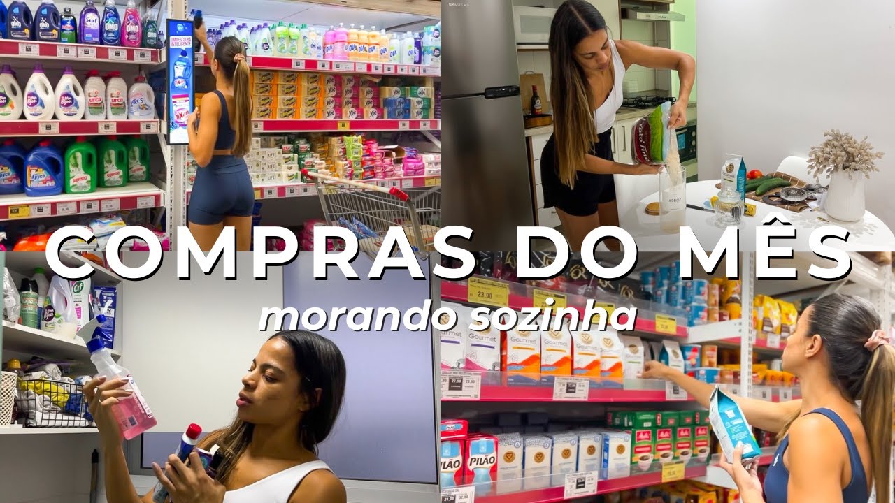 Compras do mês morando sozinha: voltando com os VLOGS, e com novidades! 🛒