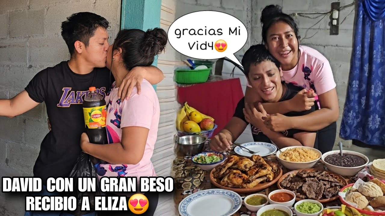 ELIZA Le Llevó Esta Gran Cantidad De Comida A DAVID😍El La Recibio Con Un Gran Bes0 Frente A Axel😱