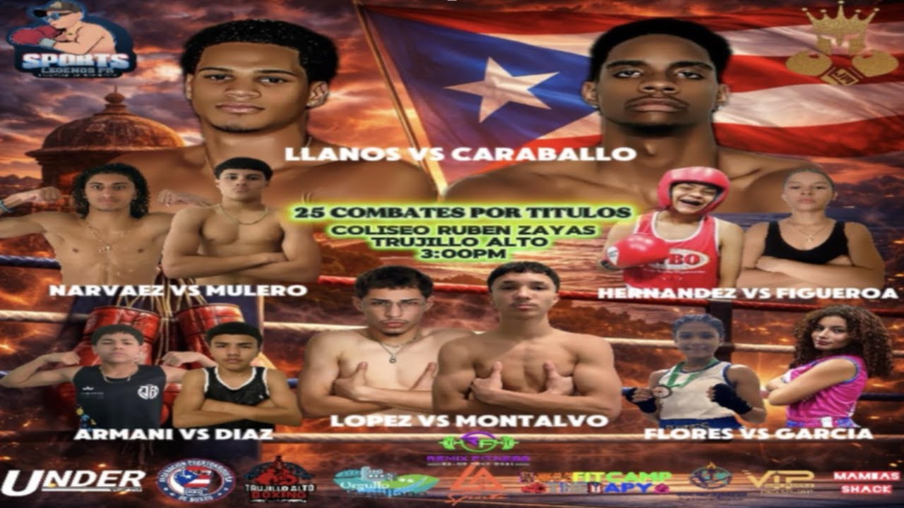 Boxeo Aficionado EN VIVO 🥊 | 25 Combates por Títulos – Trujillo Alto 🇵🇷
