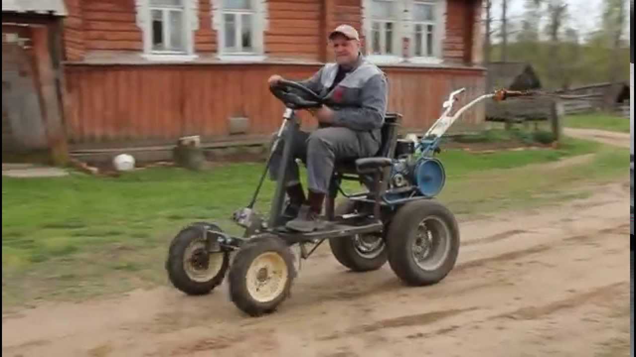 Минитрактор из мотоблока Нева мб1, адаптор .  Часть 1.