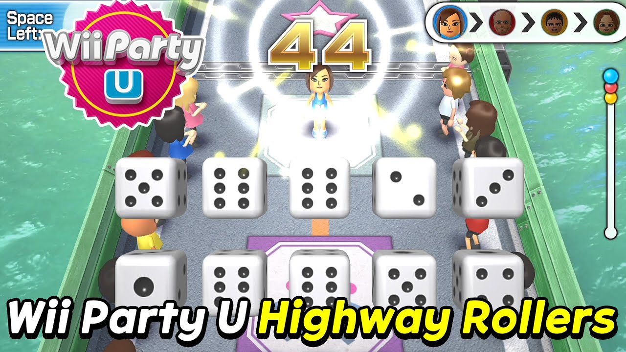Wii Party U Highway Rollers Gameplay | Se-young Vs Jesus Vs Giulia Vs Dunbar | Expert com