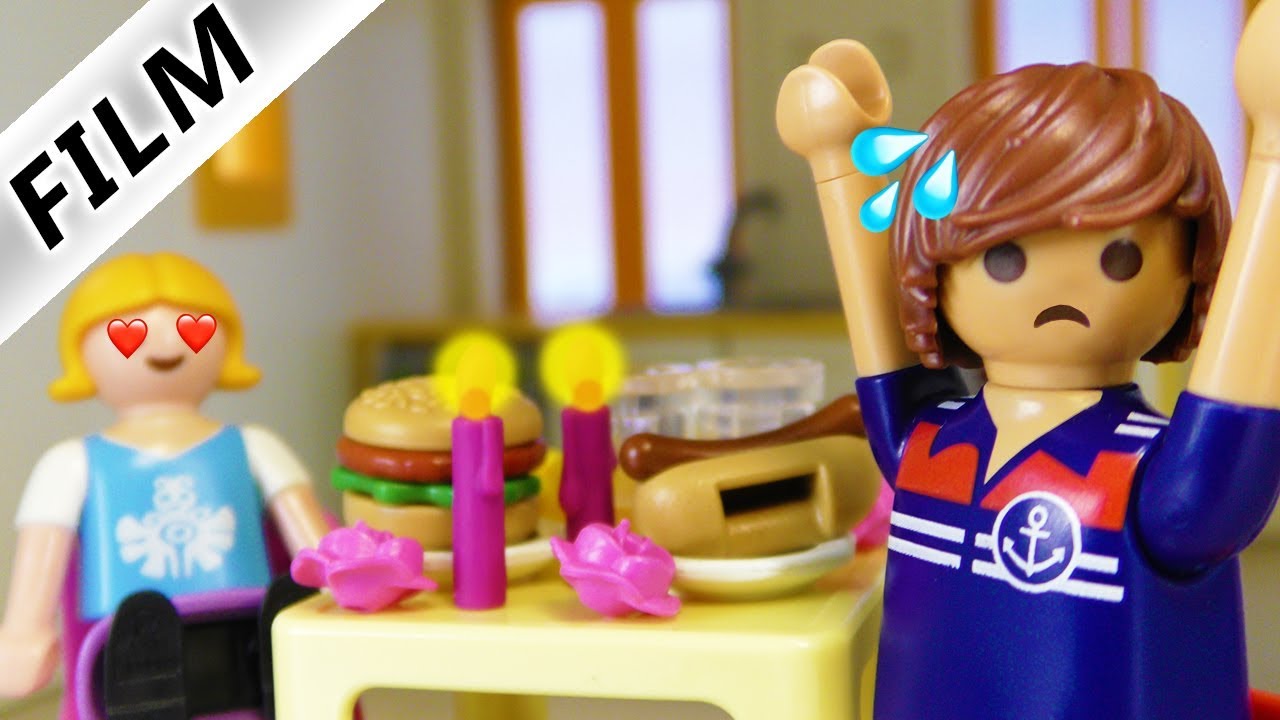 Playmobil Film deutsch | ROMANTISCHES ESSEN - Pia überrascht ihren Lehrer |Kinderserie Familie Vogel