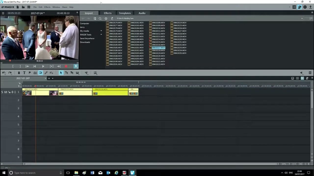 How to sync separate audio to video with Magix movie edit pro