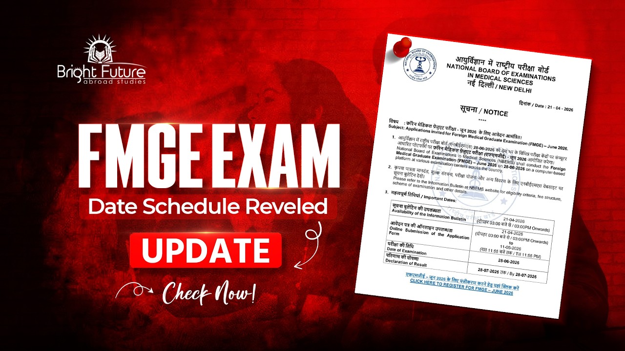 FMGE June 2026 Exam Date Out | Full Schedule & Important Dates | National Board of Examinations
