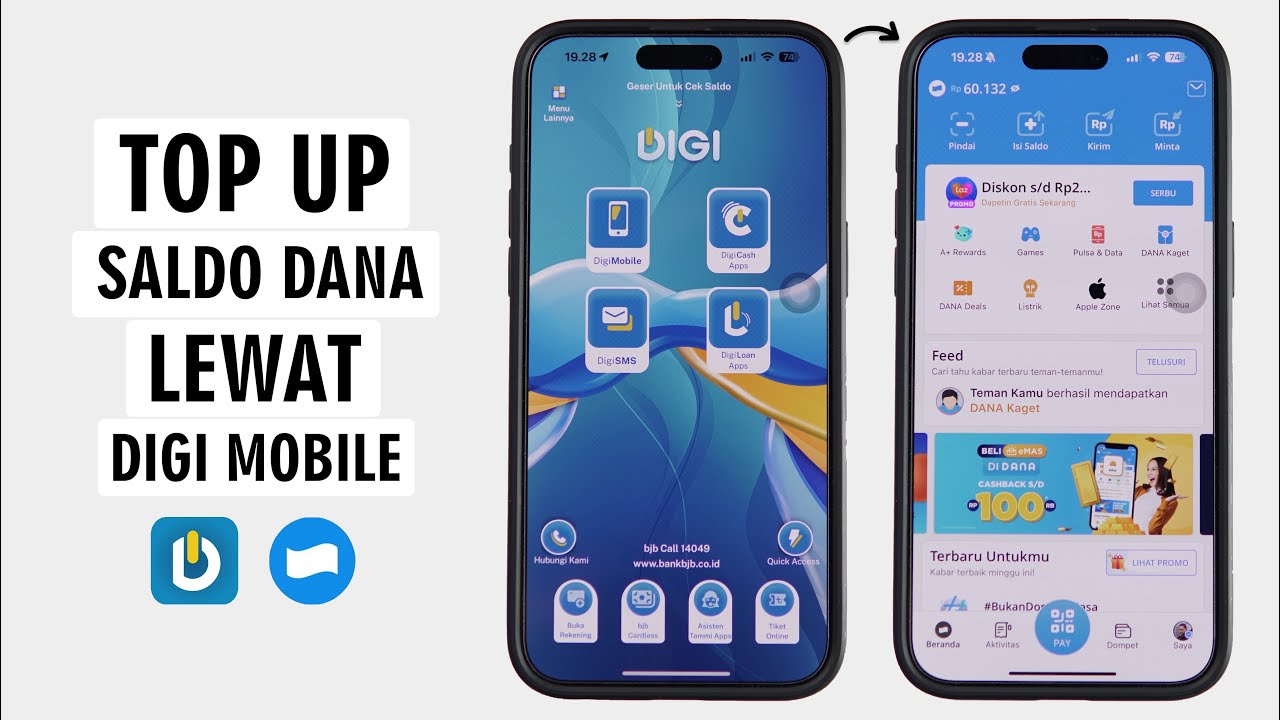 Cara Isi Saldo DANA Lewat BJB DIGI Mobile - Transfer BJB Ke DANA