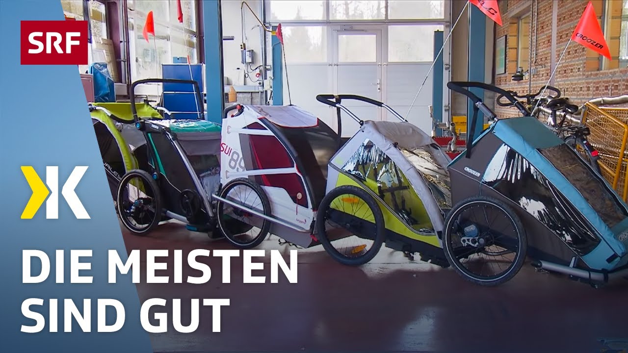 Kinder-Veloanhänger im Test: Veloanhänger ist sicherer als Kindersitz | 2018 | Kassensturz | SRF