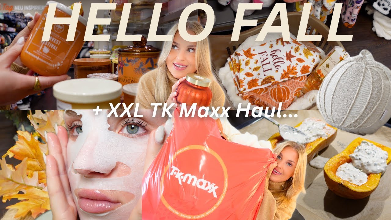 HELLO FALL 🍂 | XXL TK Maxx Haul, herbstlich dekorieren & gef&uuml;llten K&uuml;rbis machen 🍁 *extrem cozy*