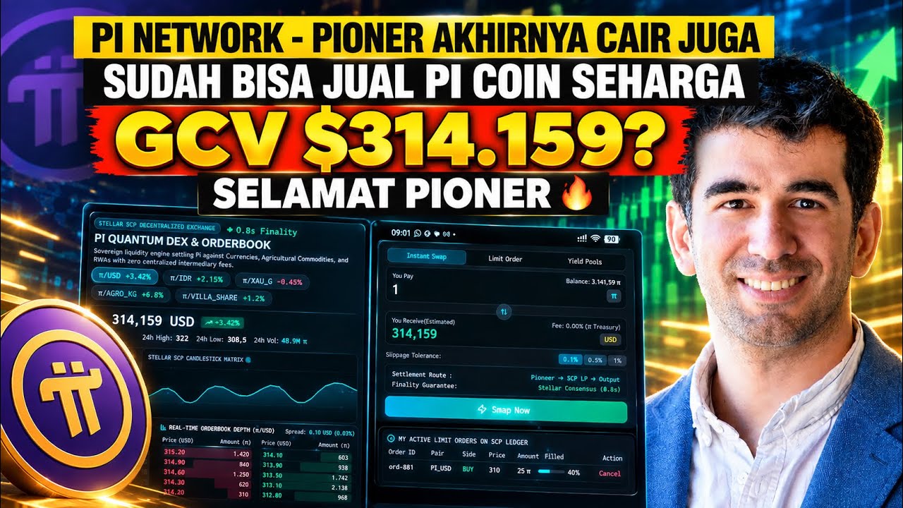 PI NETWORK - PIONER AKHIRNYA CAIR JUGA SUDAH BISA JUAL PI COIN SEHARGA GCV $314.159? SELAMAT PIONER🔥