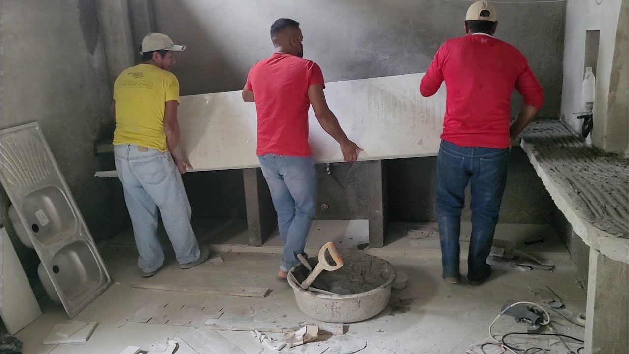 Mesada de cuarzo blanco