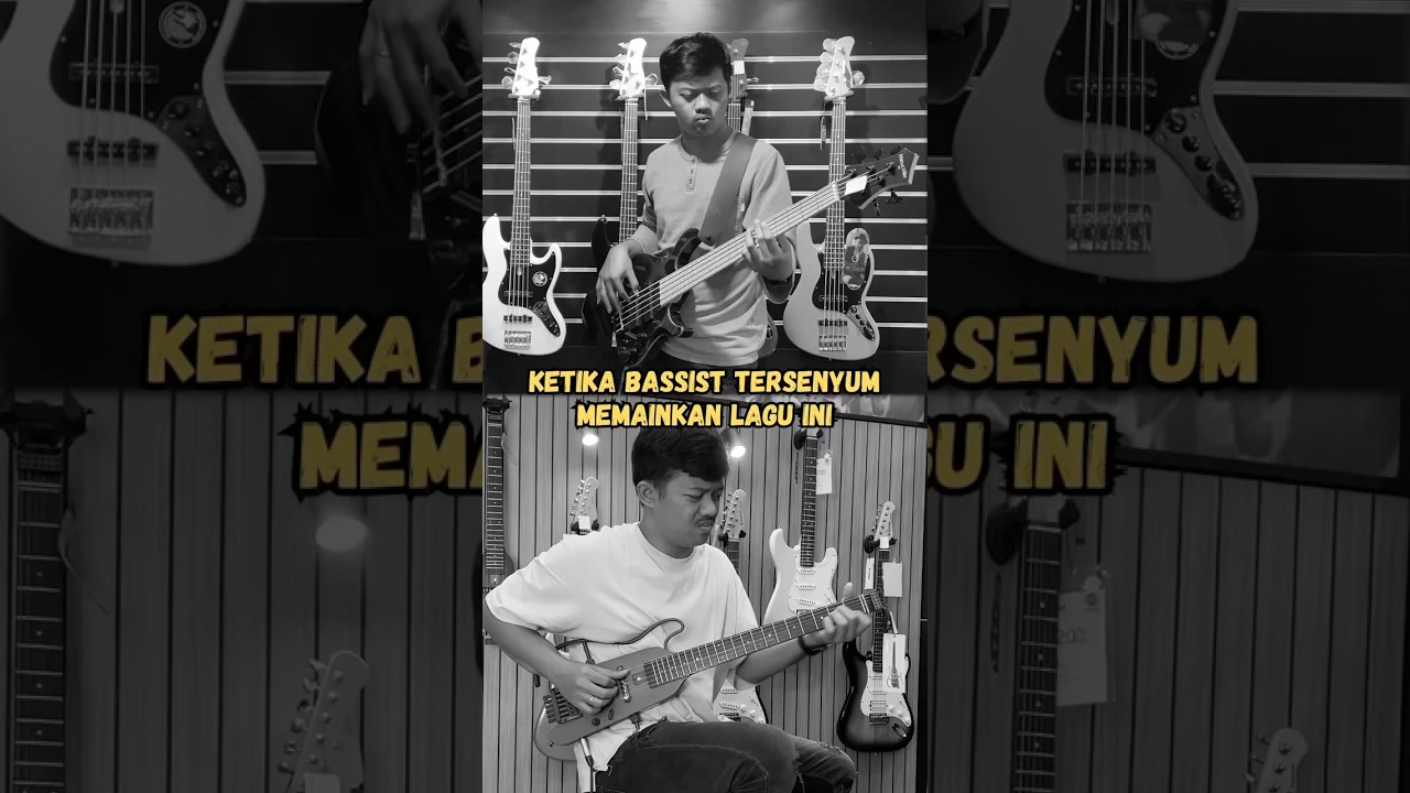 Ketika bassist tersenyum memainkan lagu ini