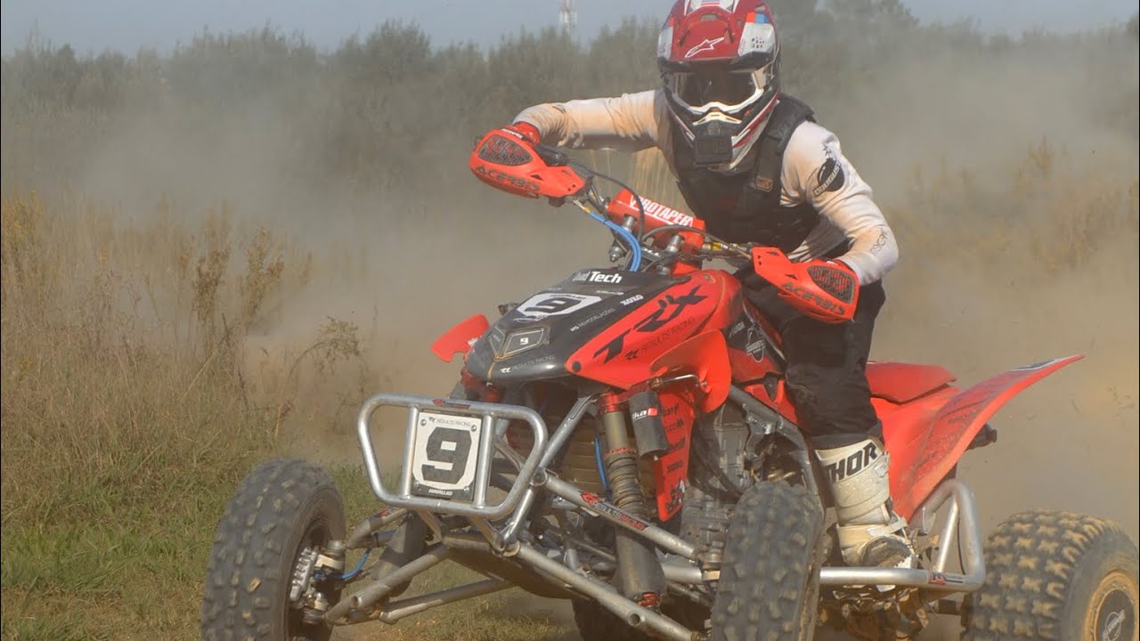 Honda TRX450r testing laps CRASH