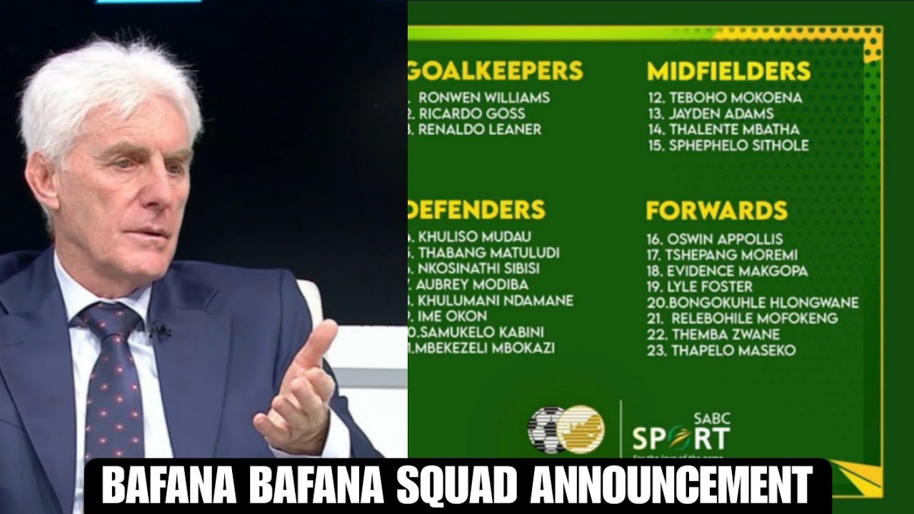 Bafana Bafana Squad Announcement by Hugo Broos | Themba Zwane is back 