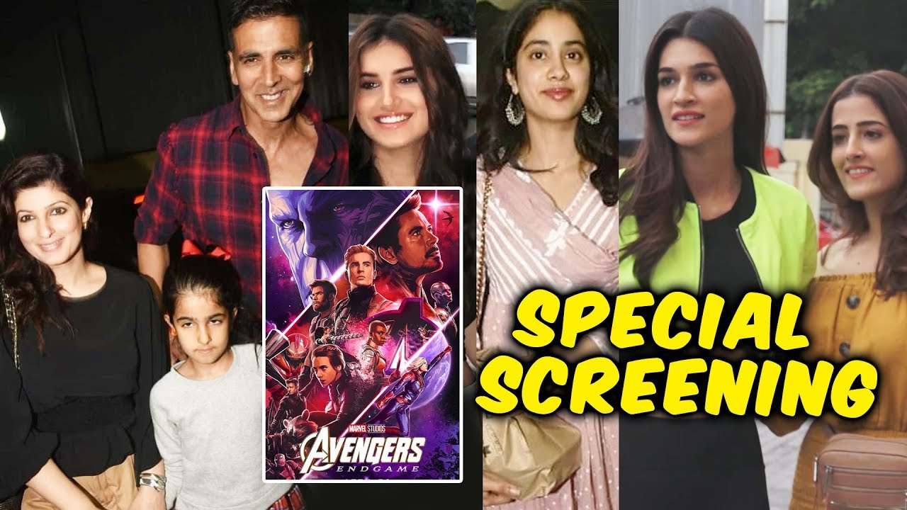 Avengers Endgame Special Screening | Akshay Kumar, Janhvi Kapoor, Tara Sutaria, Sushant Rajput