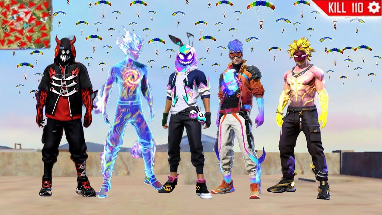 100Kills Challenge With All Legendary Evo Bundles Ony Factory Roof #2🥵Free Fire