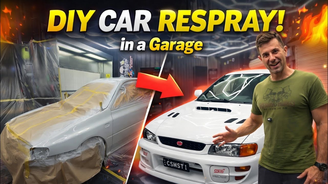How I Painted my car in my Garage WRX STI Type R