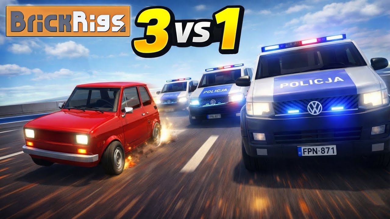 3 vs 1! 🚓 POLICJA kontra MALUCH | Brick Rigs