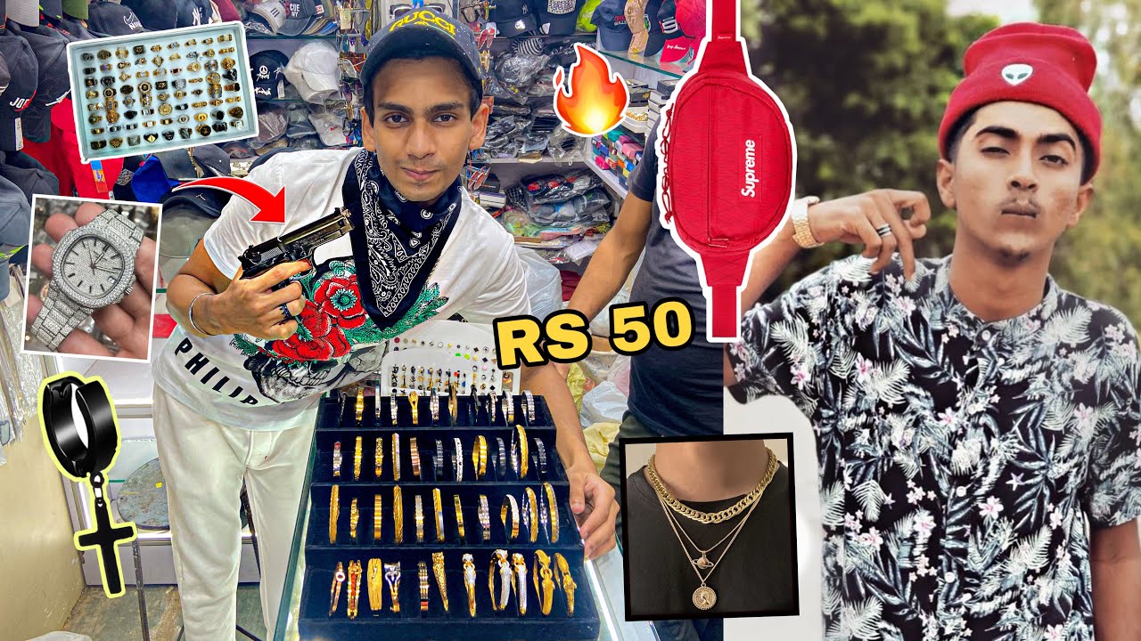Trending🔥Accessories Like Mc Stan Just 50 Rs | Cuff Bracelets,Watches,Rings,Chains,Guns,Caps,Bags