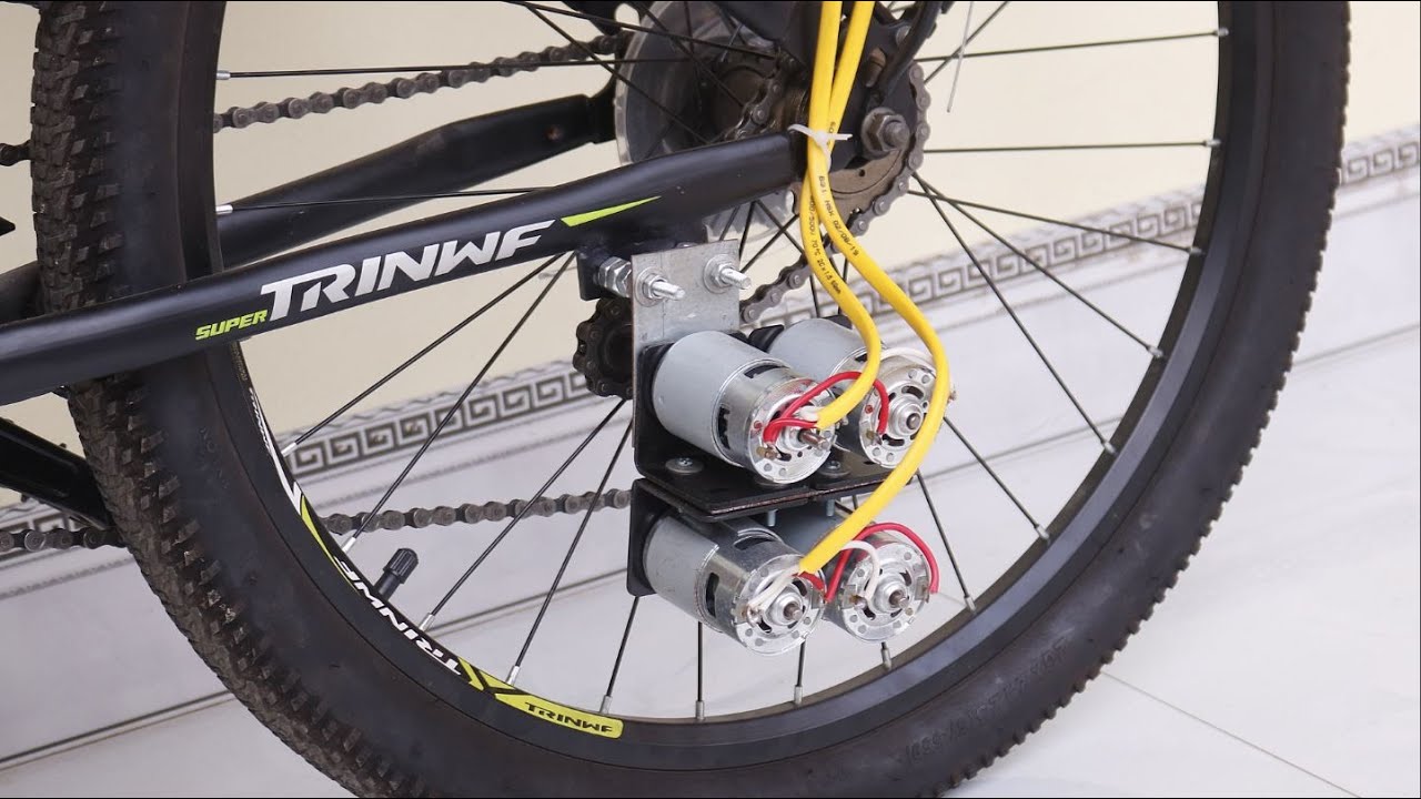 How to Make Electric Bike with 4 Motors 775