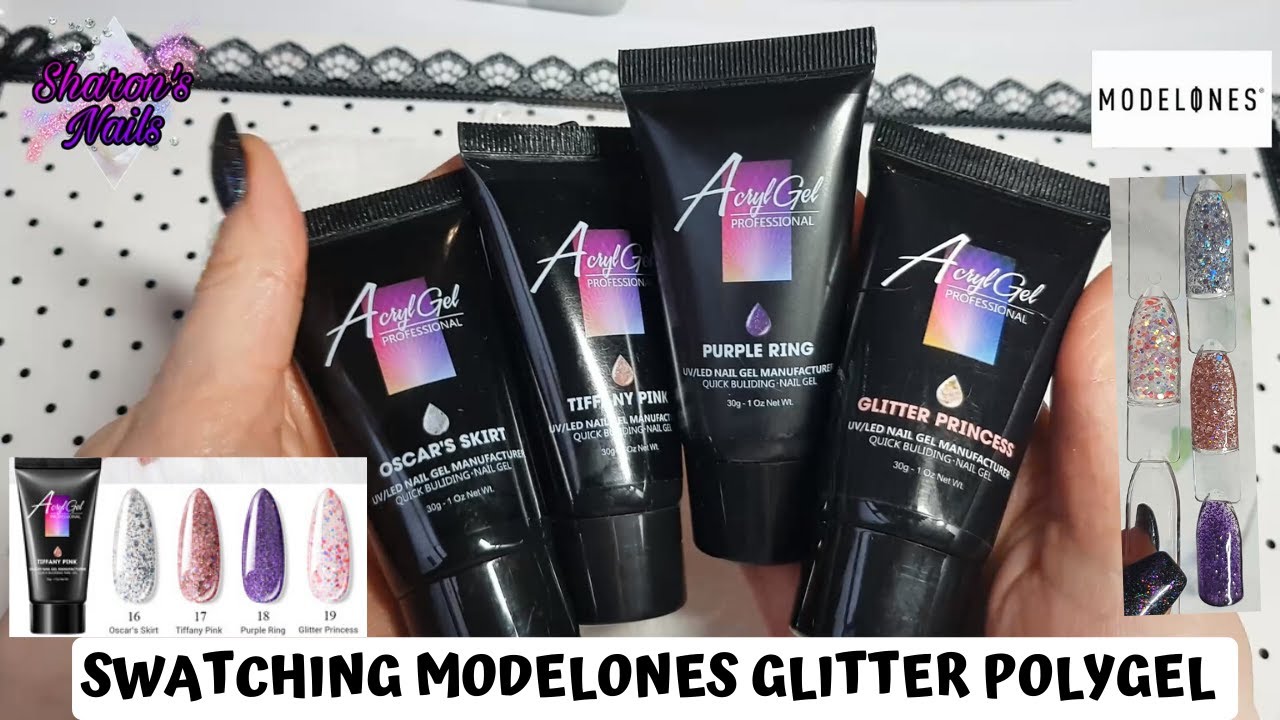 Swatching Modelones Glitter Polygel