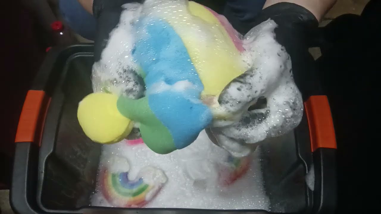 ASMR Pure Detergent 🧼✨ Satisfying Sounds | Adding My Fish Sponge to My Fantasy  Collection