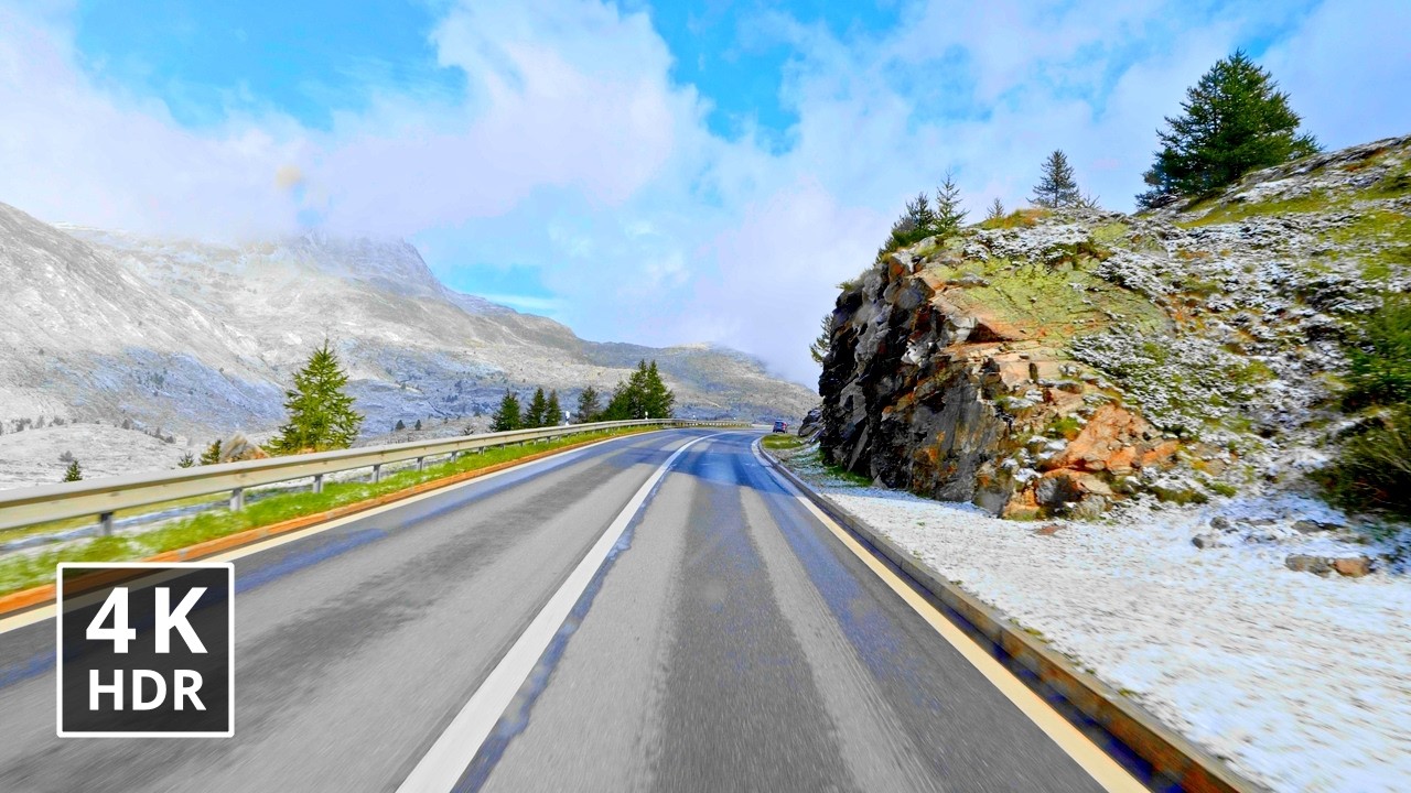 🇮🇹🇨🇭 Driving the Simplon Pass, Italy to Switzerland, 4K HDR