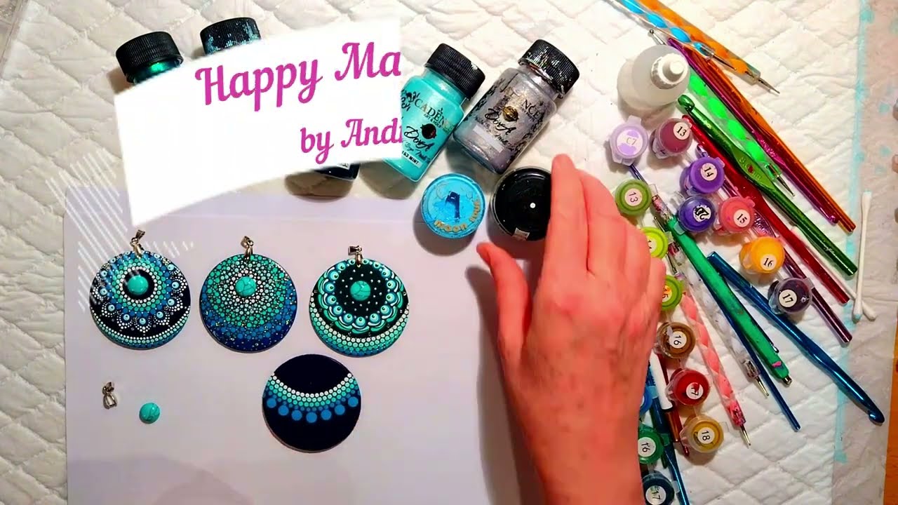 Stunning Dotting Mandala Pendants - quick tutorial  👩‍🏫#dotart