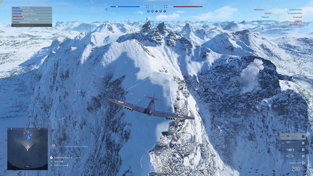 Spitfire MK VB Plane | Fjell 652 Map | 50-0 | Battlefield V Full Game No Commentary