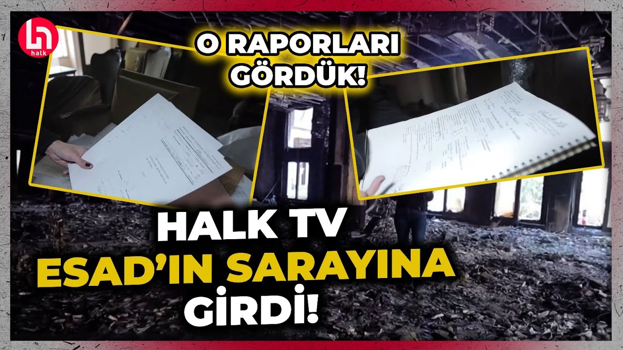 Halk TV Esad'ın sarayına girdi! Alelacele terk edilen saraydaki bomba raporları ilk kez göreceksiniz