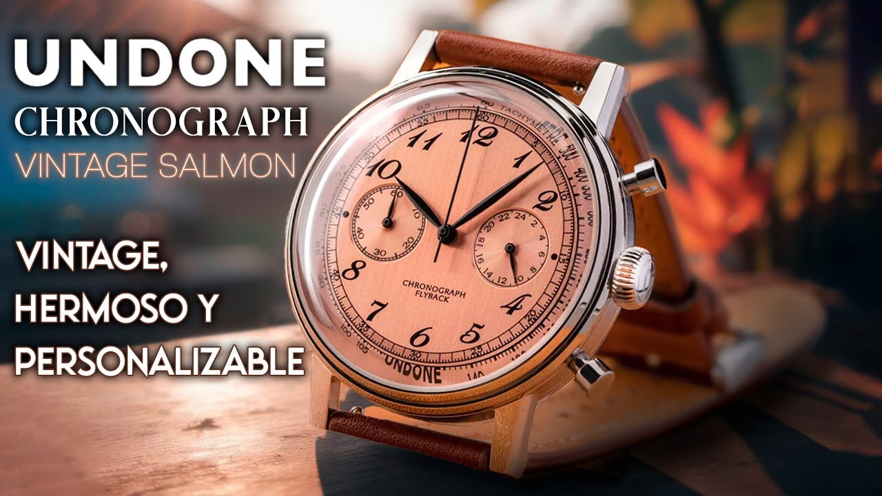 UNDONE Chronograph Vintage Salmon I vintage, hermoso y personalizable | Mi Yorch Style