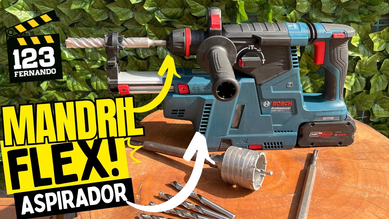 TOPA TUDO! BROCAS CILINDRICAS, SDS PLUS E SEXTAVADAS NO MARTELETE GBH 187 Li E ASPIRADOR GDE 18V-16