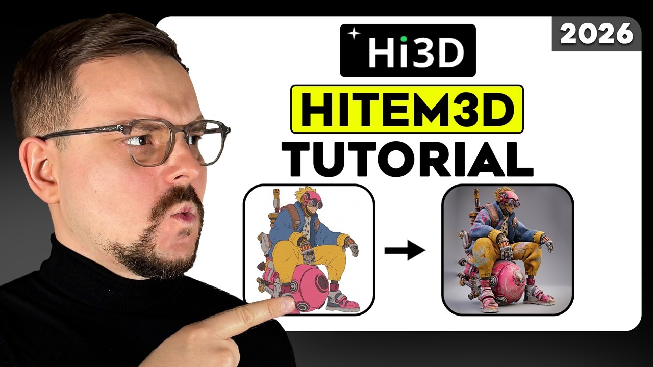 Hitem3D AI Tutorial - 2026 | How to Create Clean 3D Model for Blender, Unity, and Unreal