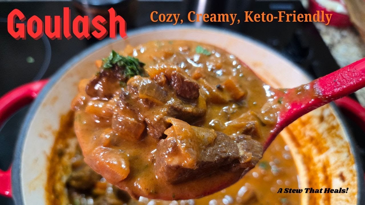 Low Carb Goulash  -  Cozy, Creamy, Keto Friendly