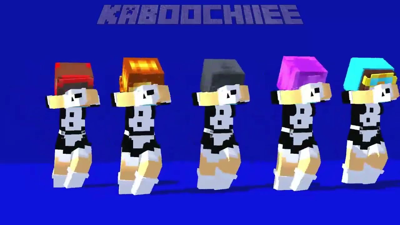 BAGASCRAFT APHMAU, KIM , ZOEY,CASH, NICO | SHUFFLE DANCE | Minecraft Animation | KABOOCHIIEE 148