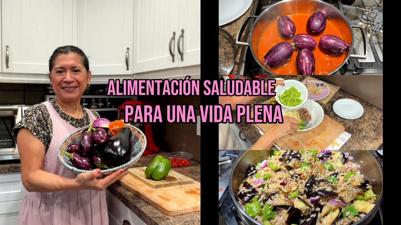 Receta de berenjenas rellenas |Arroz integral con berenjena azada |Desayuno para perder peso ..