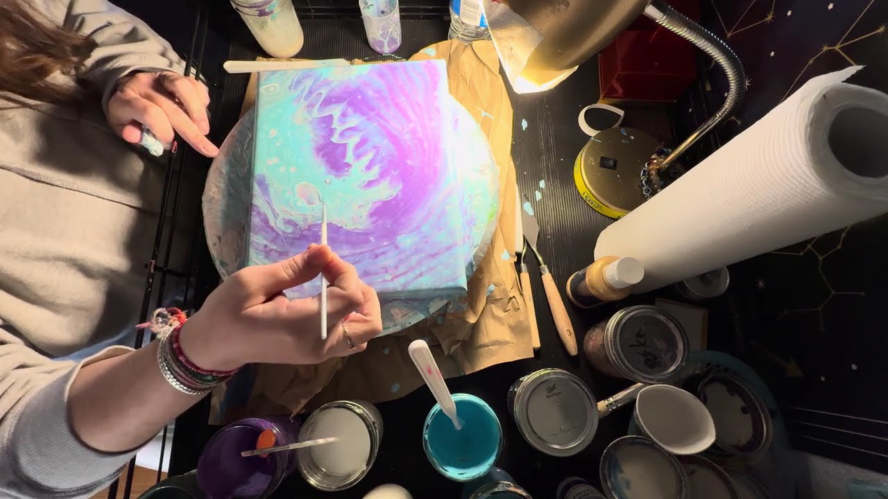 Astral Dirty Pour | Why am I beloved? #god #art #acrylicpainting 