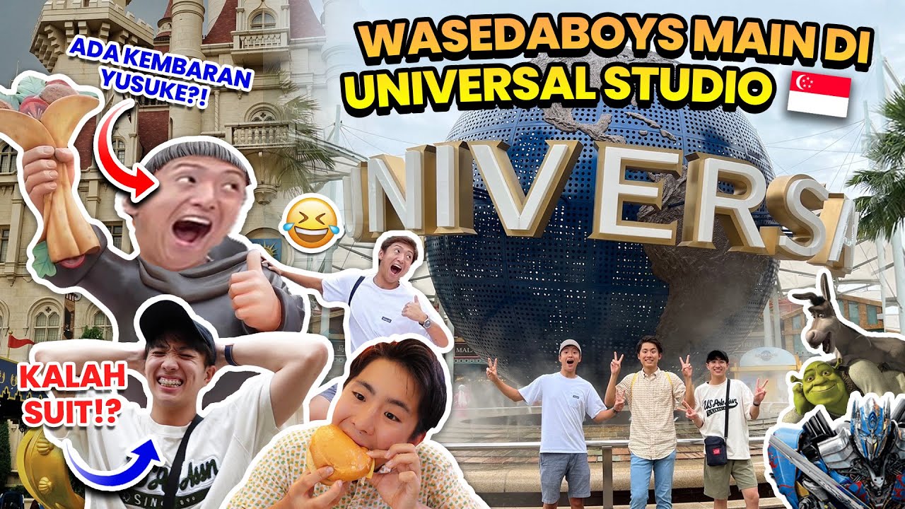 WASEDABOYS MAIN DI UNIVERSAL STUDIO SINGAPORE! SERU BANGET! 😂 | TOMO YUSUKE OTSUKA VLOG