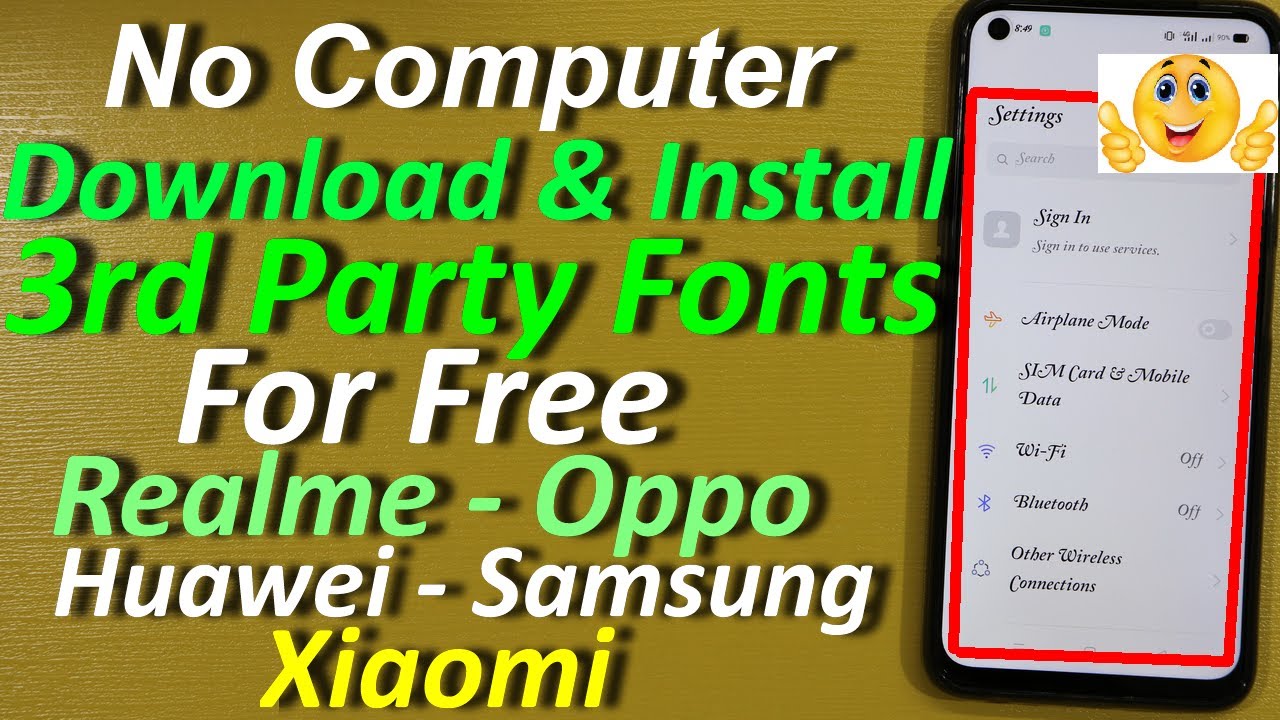 Install 3rd Party Fonts For Free on Realme 6 And Any Android Phone (Urdu+Hindi)