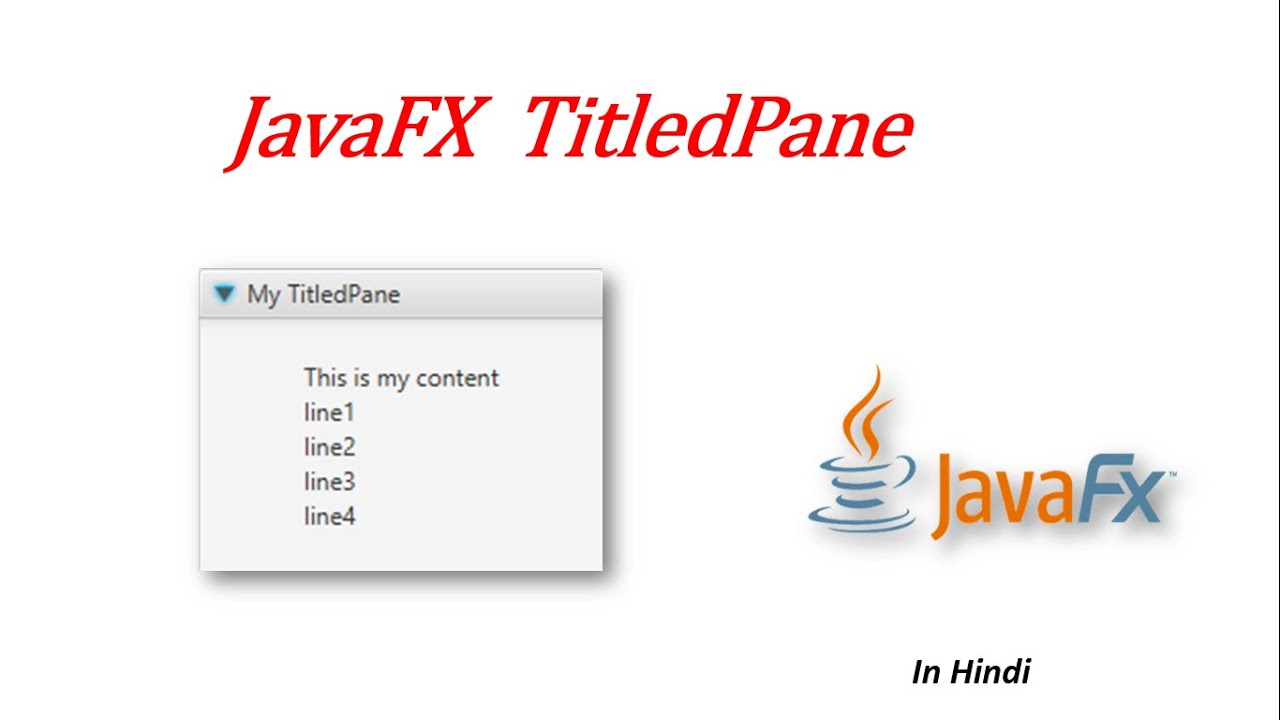 JavaFX Tutorial | JavaFx TitledPane