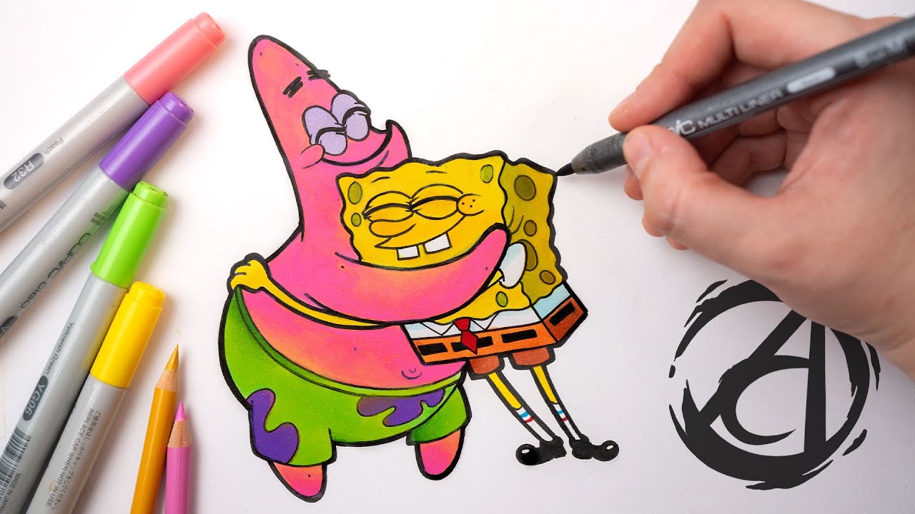COMO DESENHAR o Bob Esponja e o Patrick com a Dai Oliveira