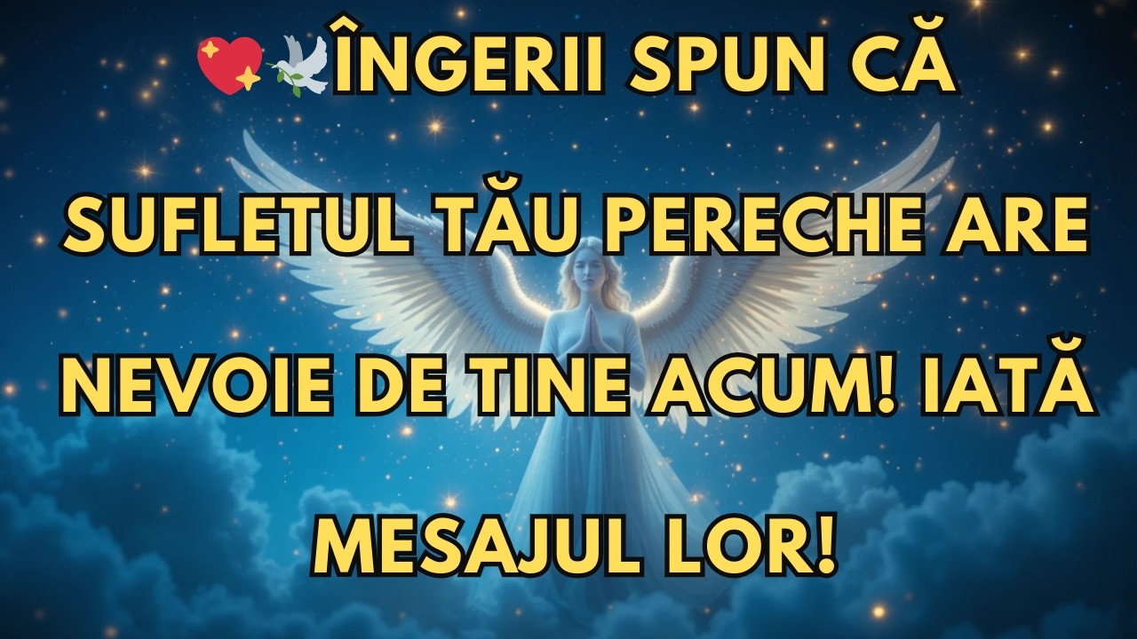ÎNGERII SPUN CĂ SUFLETUL TĂU PERECHE ARE NEVOIE DE TINE ACUM! IATĂ MESAJUL LOR!