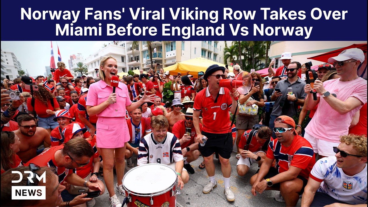 Norway Fans' Viral Viking Row Takes Over Miami Before England vs Norway | FIFA World Cup 2026 | AD15
