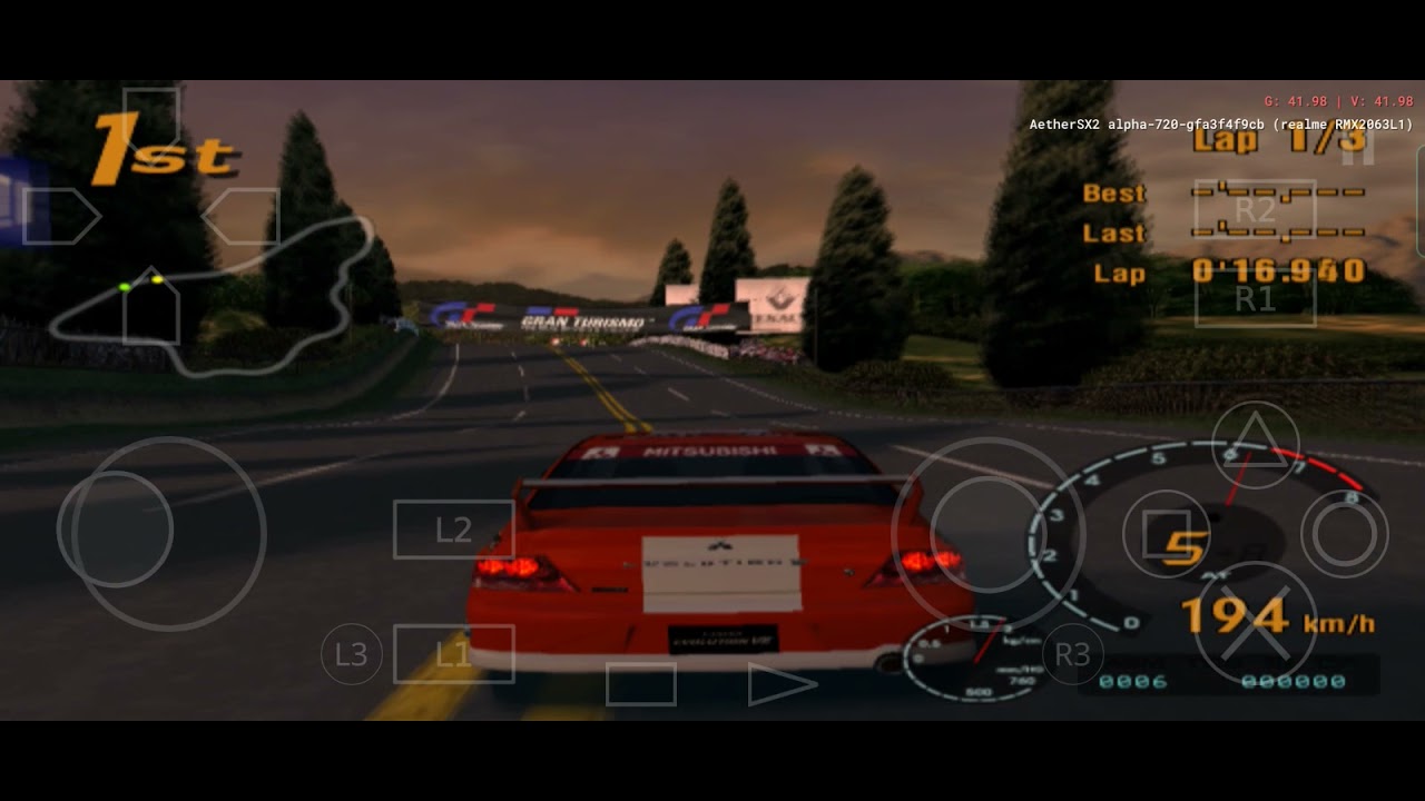 AetherSX2 (PS2) emulator - Gran Turismo 3 - Android snapdragon 720G