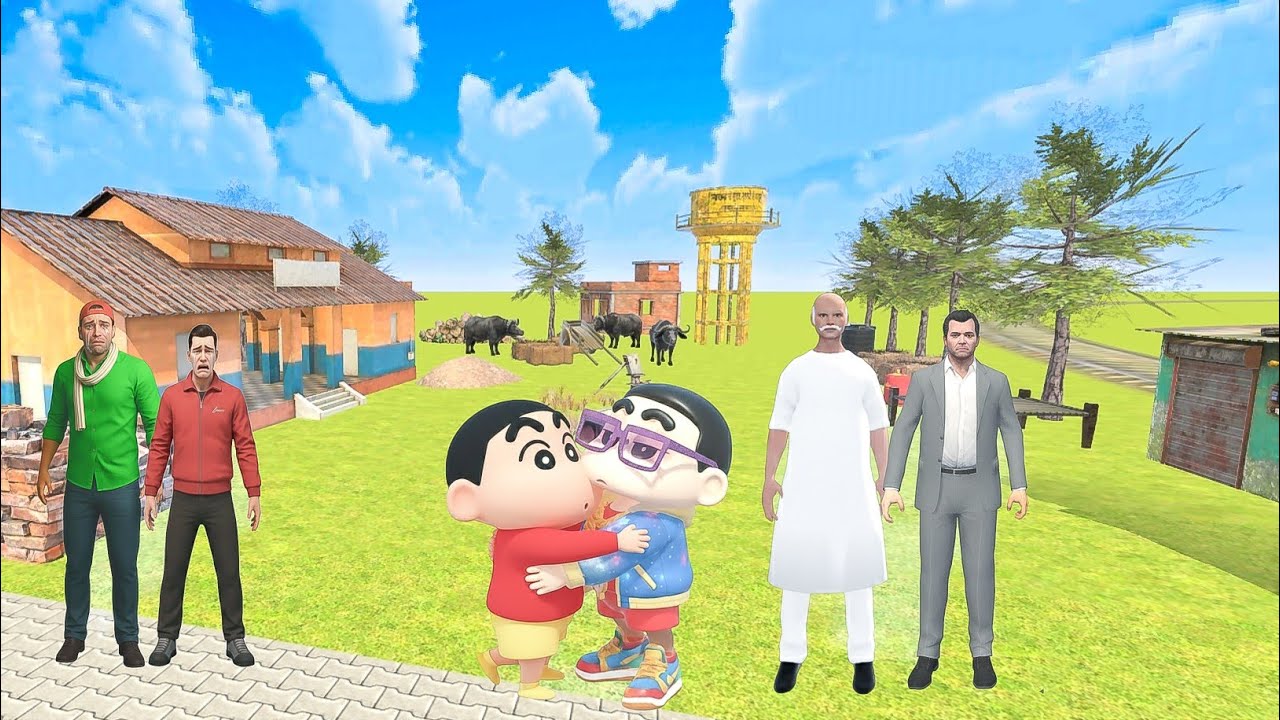 😥SHINCHAN & SHINCHAN's BRO BACK TO VILLAGE OF DADA 💥🤩 | INDIAN THEFT AUTO SIMULATOR | DEV GAMERZ 