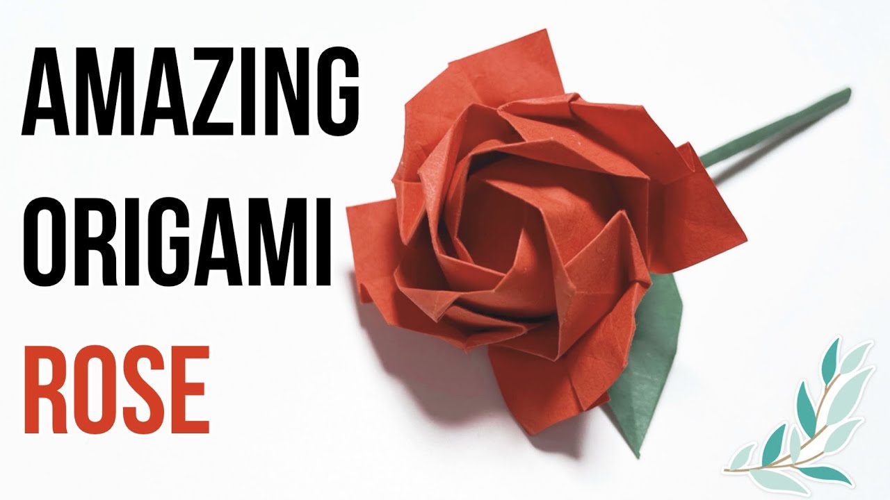 Valentines Day Rose Origami 🌹 | Paper Rose | Valentines rose made of paper