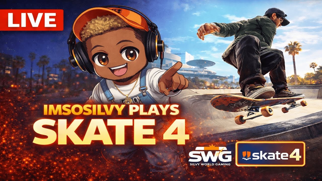 🔴 Playing Skate & Playing New ImSoSilvy Music!  Making friends & Commentary!