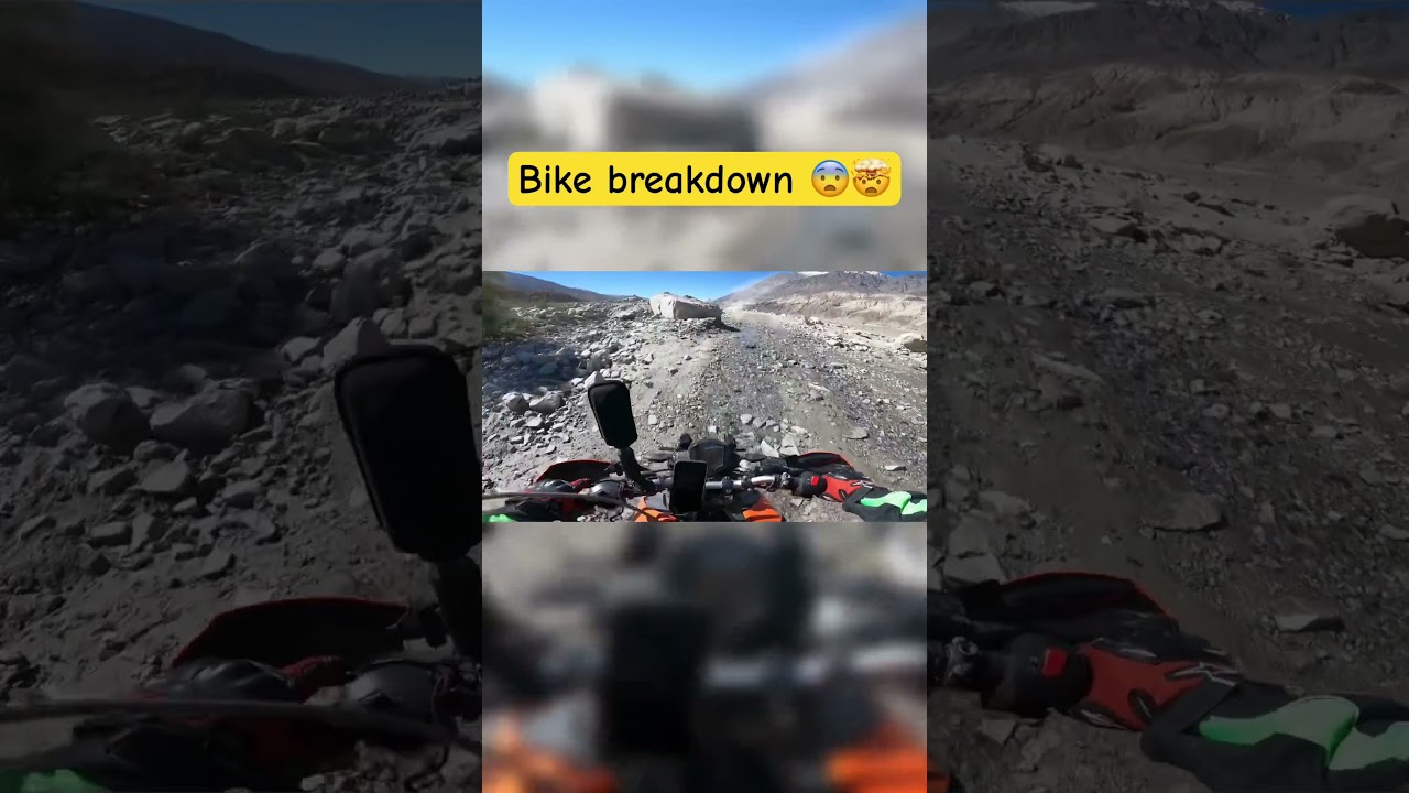 Bike breakdown in Ladakh #shortsvideo