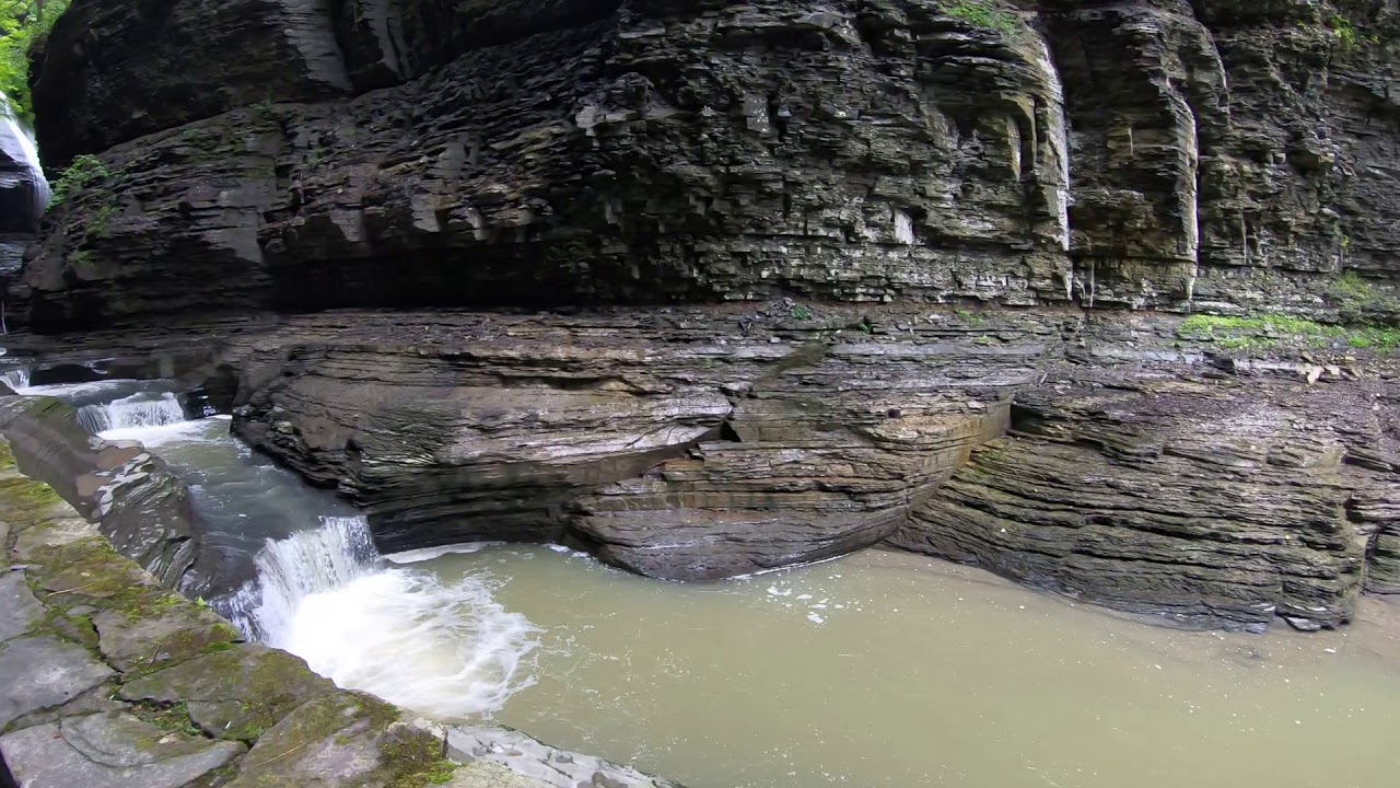 Waterfalls at Watkins Glen State Park in Watkins Glen, New York