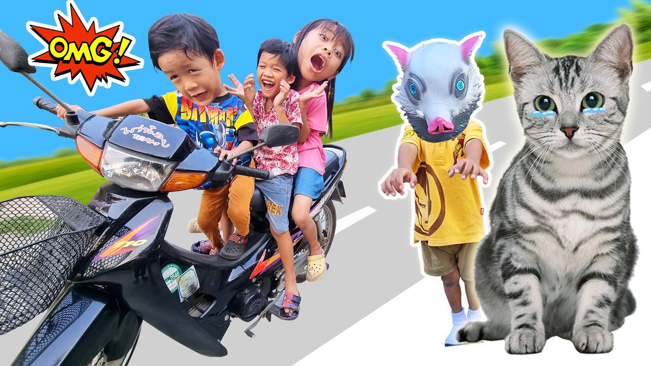 แย่แล้ว !? ปีศาจหมูป่ามาขโมยแมวไป พี่หนูดีขี่มอเตอร์ไซค์ตามหาแมว I หนูดีมาแล้วจ้า