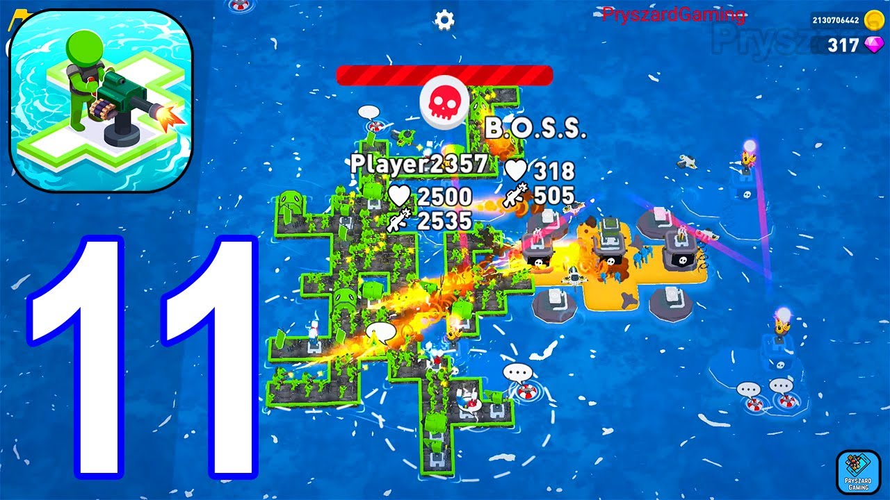 War of Rafts: Crazy Sea Battle - Gameplay Walkthrough Part 11 Raft Army Commander APK (Android,iOS)