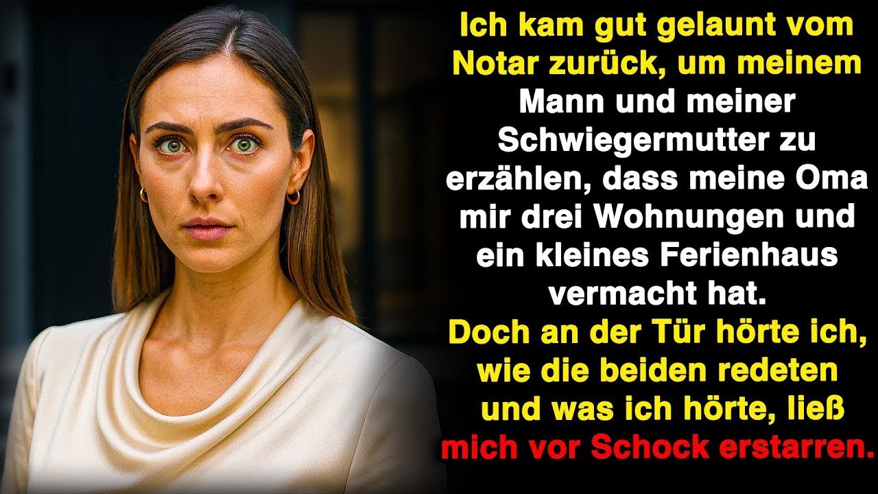 Ich kam glücklich vom Notar zurück, doch dann hörte ich den Plan meines Mannes mit seiner Mutter